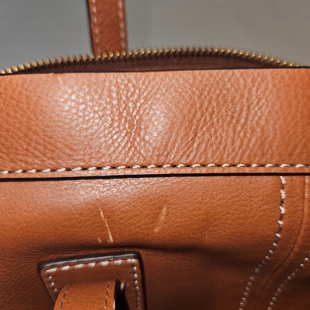 FOSSIL NWT Brown Leather Emma Crossbody/Satchel bag with Key Charm - Picture 16 of 16